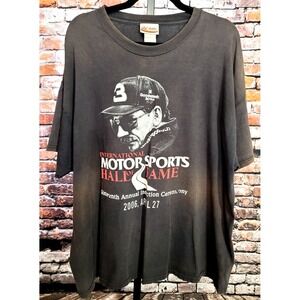 Vintage  Dale Earnhart 2006 Graphic Tee Hall of Fame 2XL Black RARE